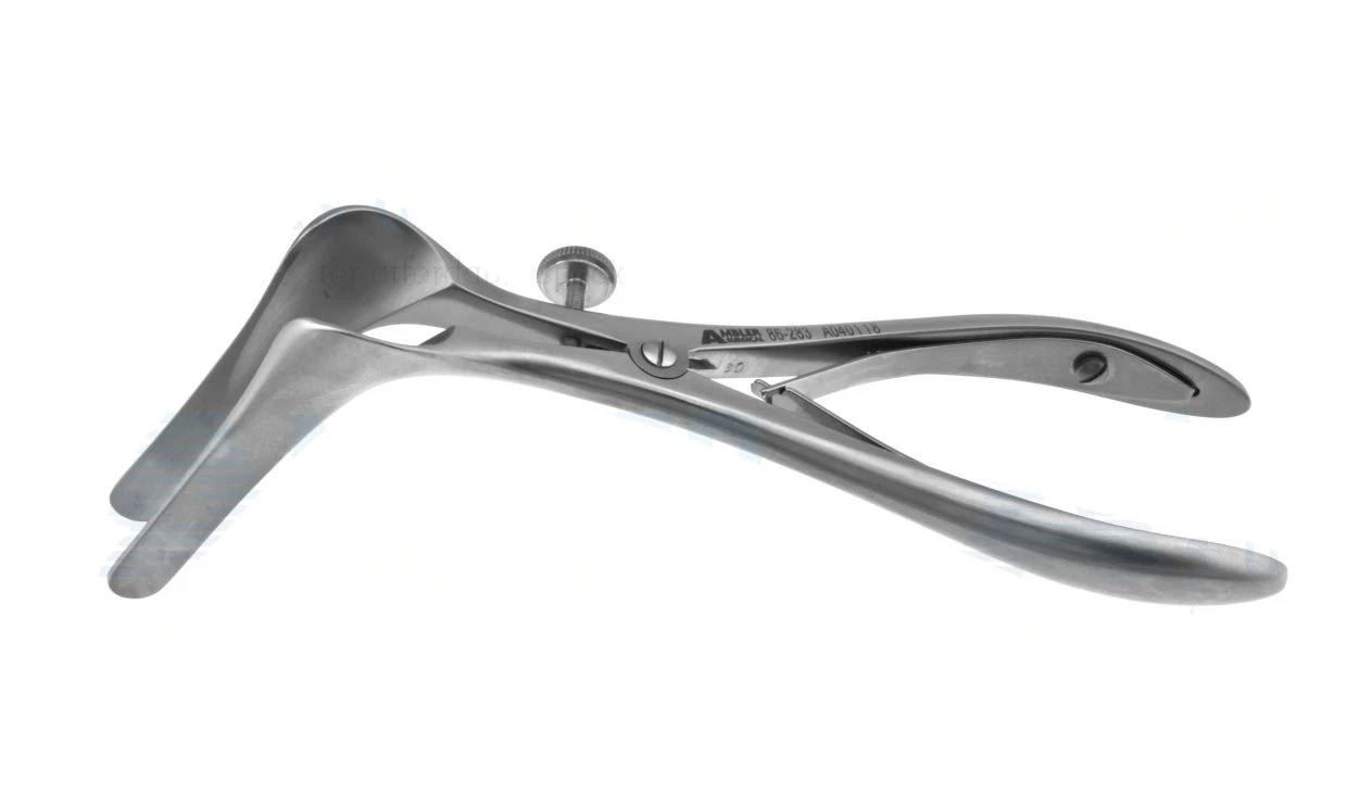 Cottle septum speculum 5 1/2" narrow 55.0mm long tapered 10mm to 8mm wide blades with set screw