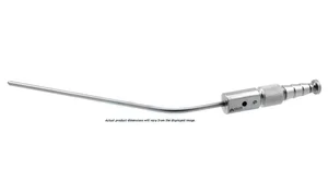 Frazier suction tube 5 1/2" 3 French angled working length 50mm, thumb plate with cutoff hole – surgivalley (015210514)