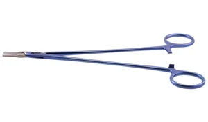Intra-Cardiac needle holder 8 5/8" delicate straight 2.0mm tapered TC dusted jaws ring handle titanium (003050185)