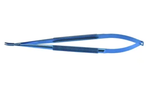 Jacobson needle holder 7" delicate curved 12.0mm TC dusted jaws round handle, without lock titanium (003050092)