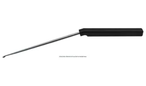 Lumbar axial curette 10 1/4" angled shaft, low profile straight down size #4/0 cup square handle (008060196)