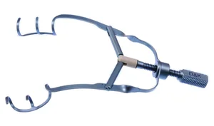 D&K Horn femtosecond laser lid speculum adult size 15.5mm open wire blades, nasal approach, adjustable thumb-screw tension titanium (010040139)
