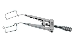 Kershner reversible lid speculum adult size, thin 14.0mm closed wire blades, nasal or temporal approach, adjustable thumb-screw tension (010040126)