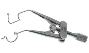 Lieberman lid speculum 2 1/2" pediatric size 8.0mm open rounded wire blades, nasal approach, adjustable thumb-screw tension (010040058)