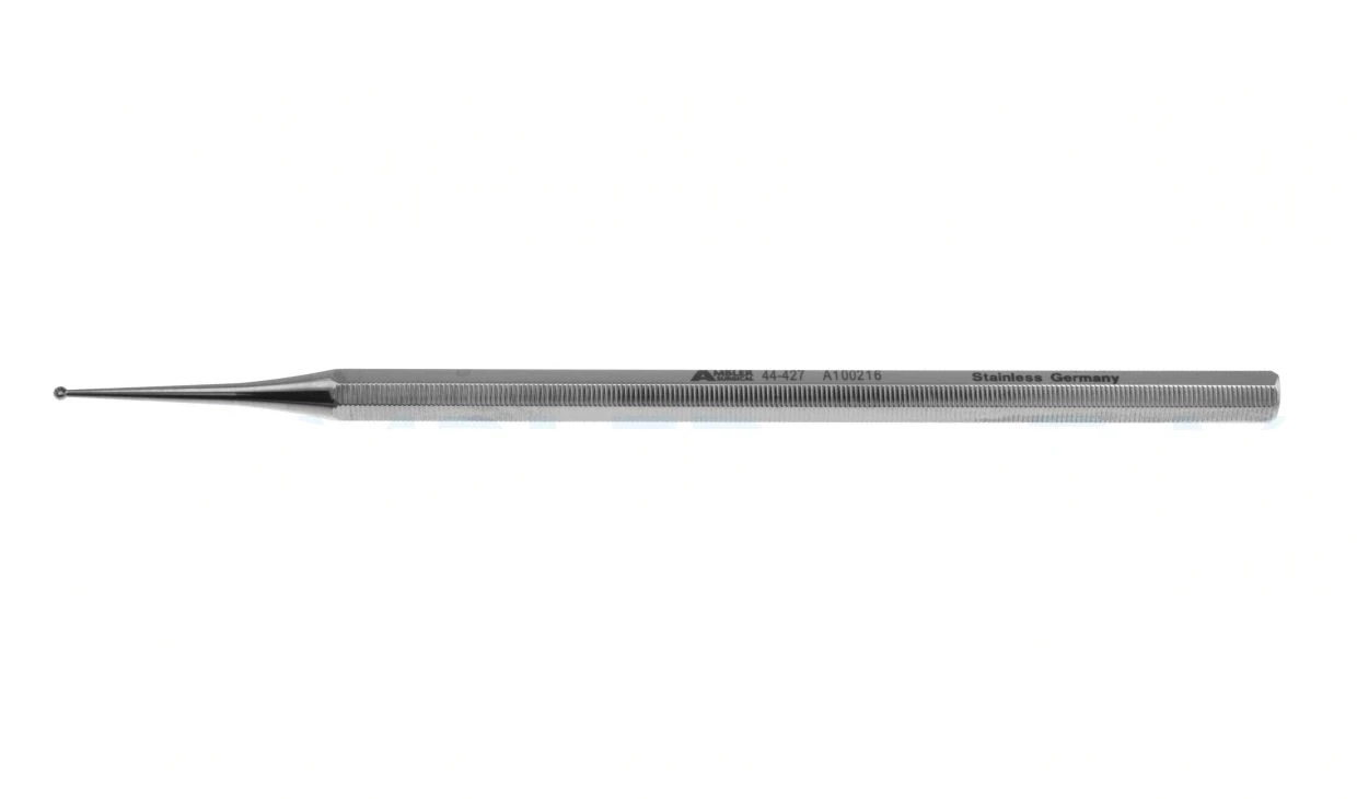 Curette excavator 5" 1.5mm cup, without hole hexagonal handle