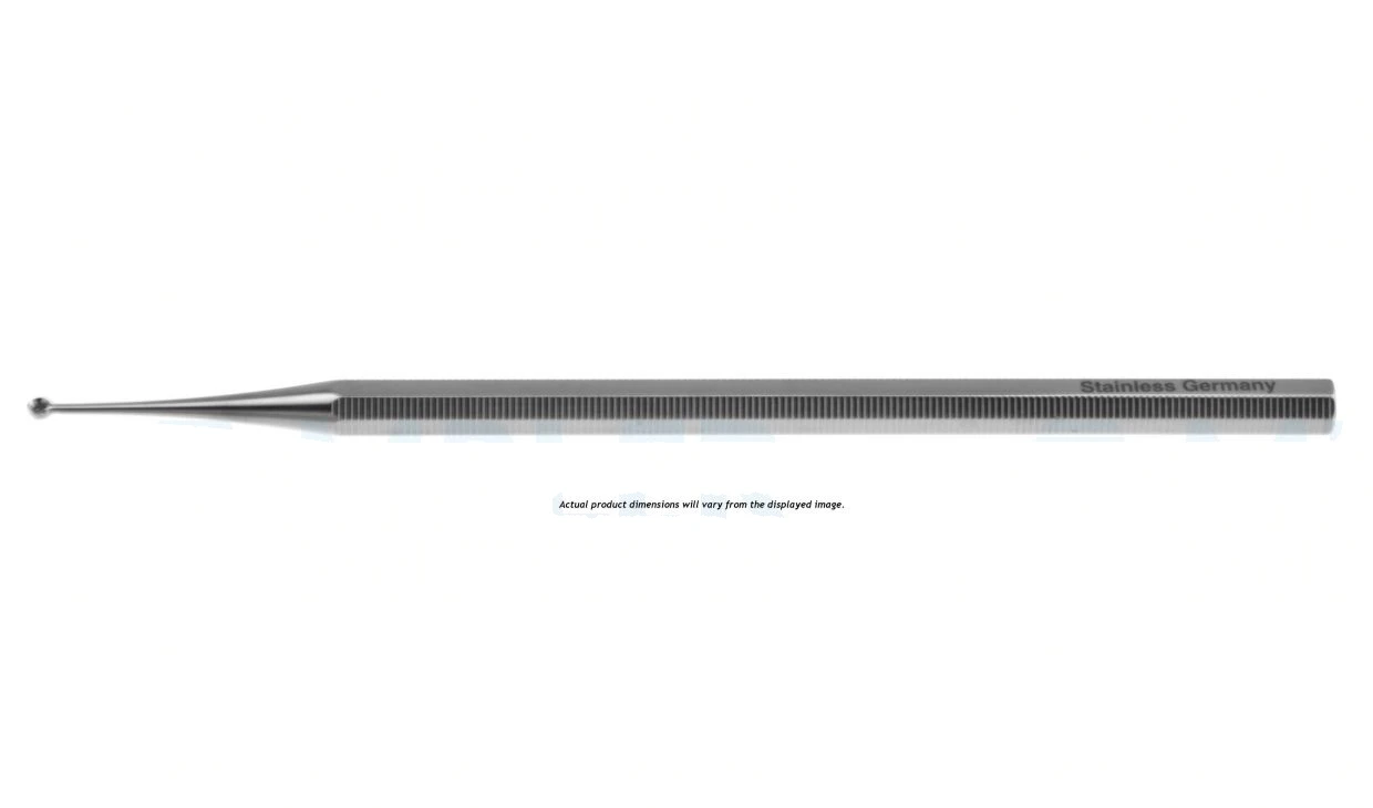 Curette excavator 5" 1.5mm cup, without hole hexagonal handle
