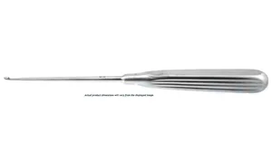 Lempert endaural curette 8" straight size #4/0 2.1mm x 3.2mm oval cup, brun handle (008030104)