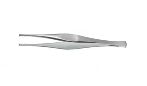Lane tissue forceps 7" straight 1x2 teeth, cross-serrated jaws flat handle (061210033)