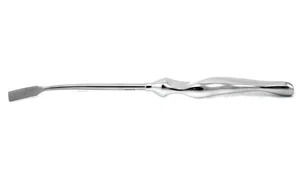 Ramirez Endo facelift frontotemporal dissector 9 1/2" half curved 6.5mm wide blade, grip handle (017210165)