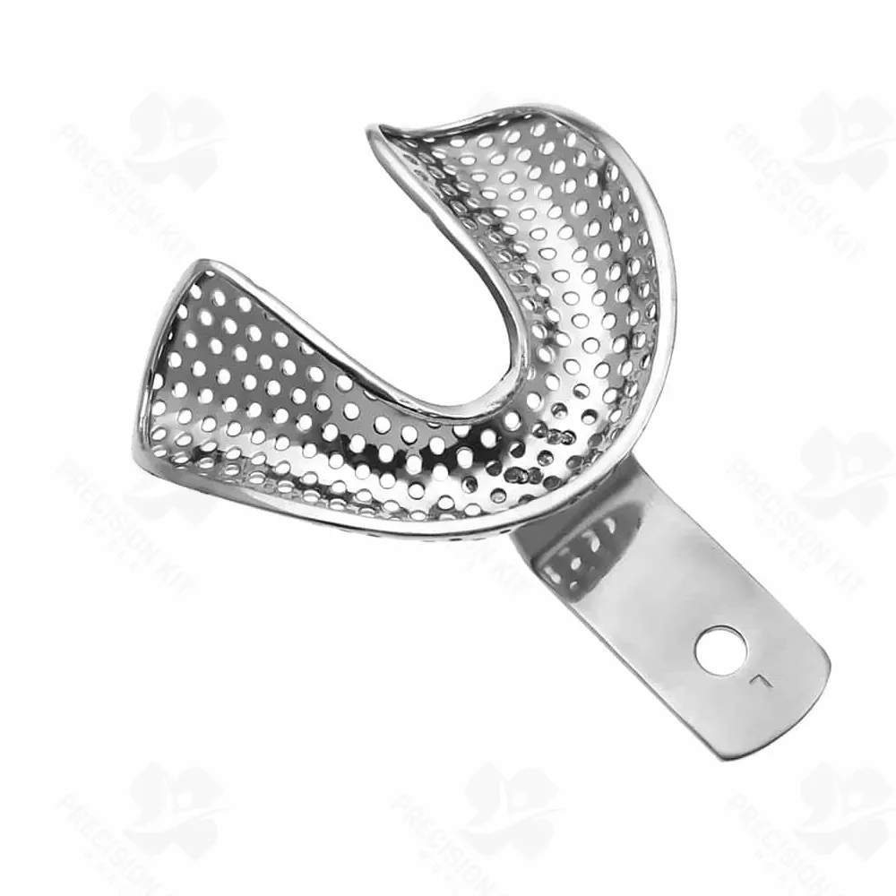 2 Large Impression Tray, Full Denture Lower, Perforated