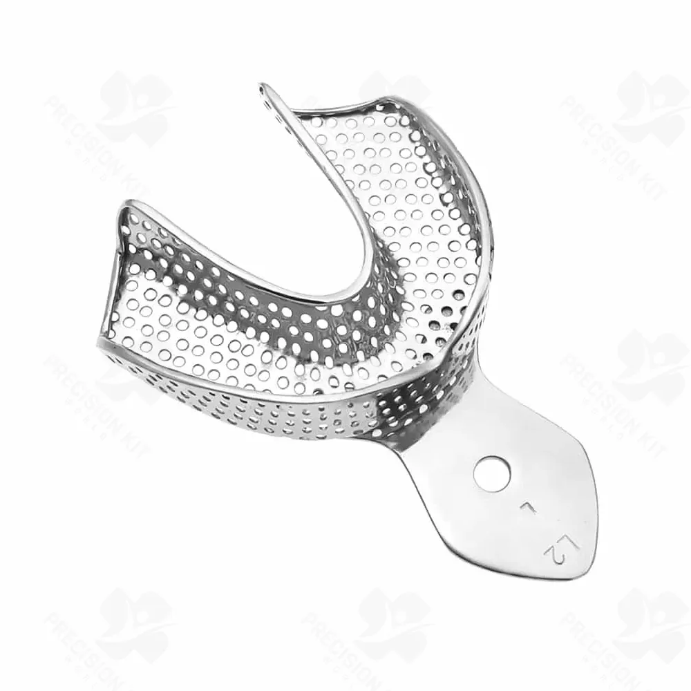2 Large Impression Tray, Full Denture Lower, Perforated