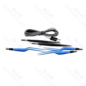 Bipolar European Forceps Bayonet Straight & Irrigation Set Reusable with Cord (SV-10-1531)