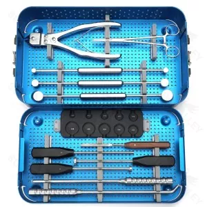 5 - Piece Titanium Mesh Cage Set - Surgical Grade Instruments (SV-98-990)