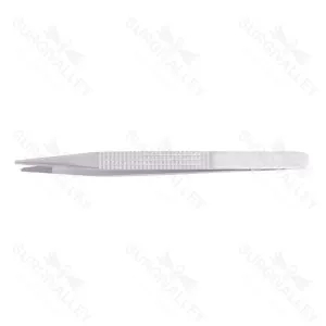 Curtis Tissue Forceps Intestinal Grasping Forceps Straight 1 X 2 Teeth Serrated Flat Handle (SV-10-2847)