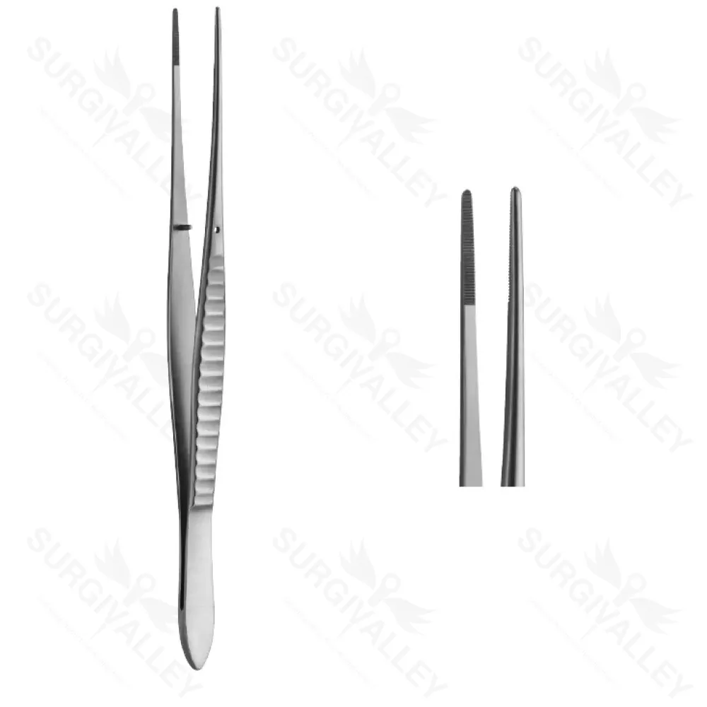 Waugh Tissue Forceps 1 X 2 Teeth Serrated 18.0cm Veterinary Surgical Instruments