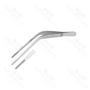 Wilde Bayonet Forceps Angled Serrated Veterinary Surgical Instruments – surgivalley (SV-10-2349)