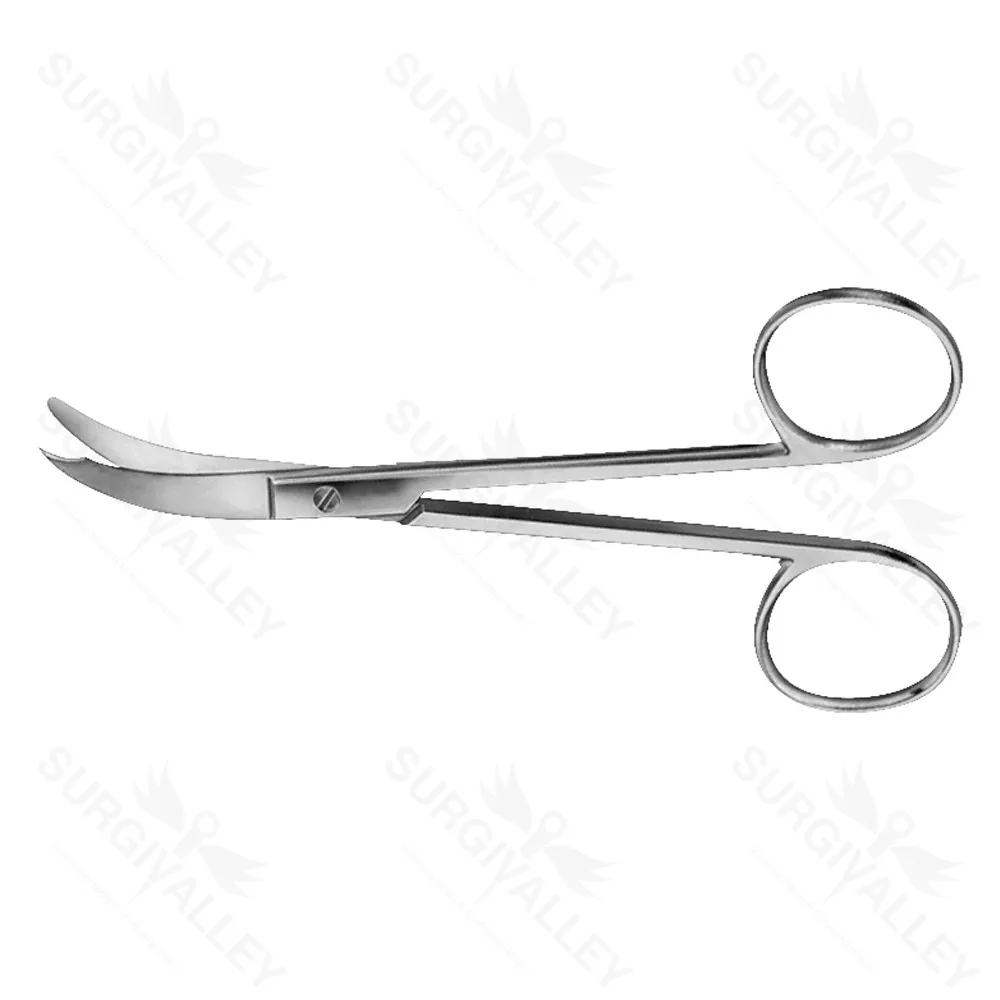 Northbent Ligature Scissors Curved To Side 120 mm Notch Tip Non Sterile Reusable