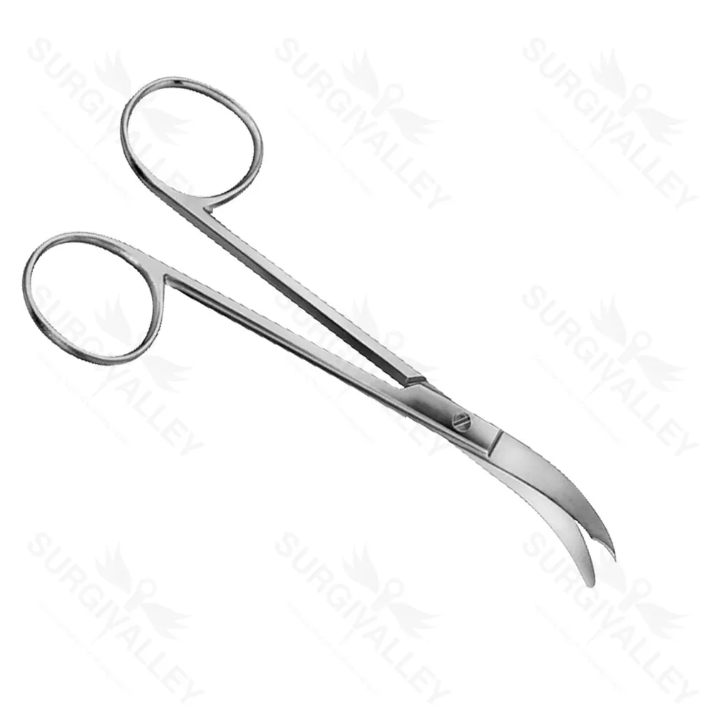 Northbent Ligature Scissors Curved To Side 120 mm Notch Tip Non Sterile Reusable