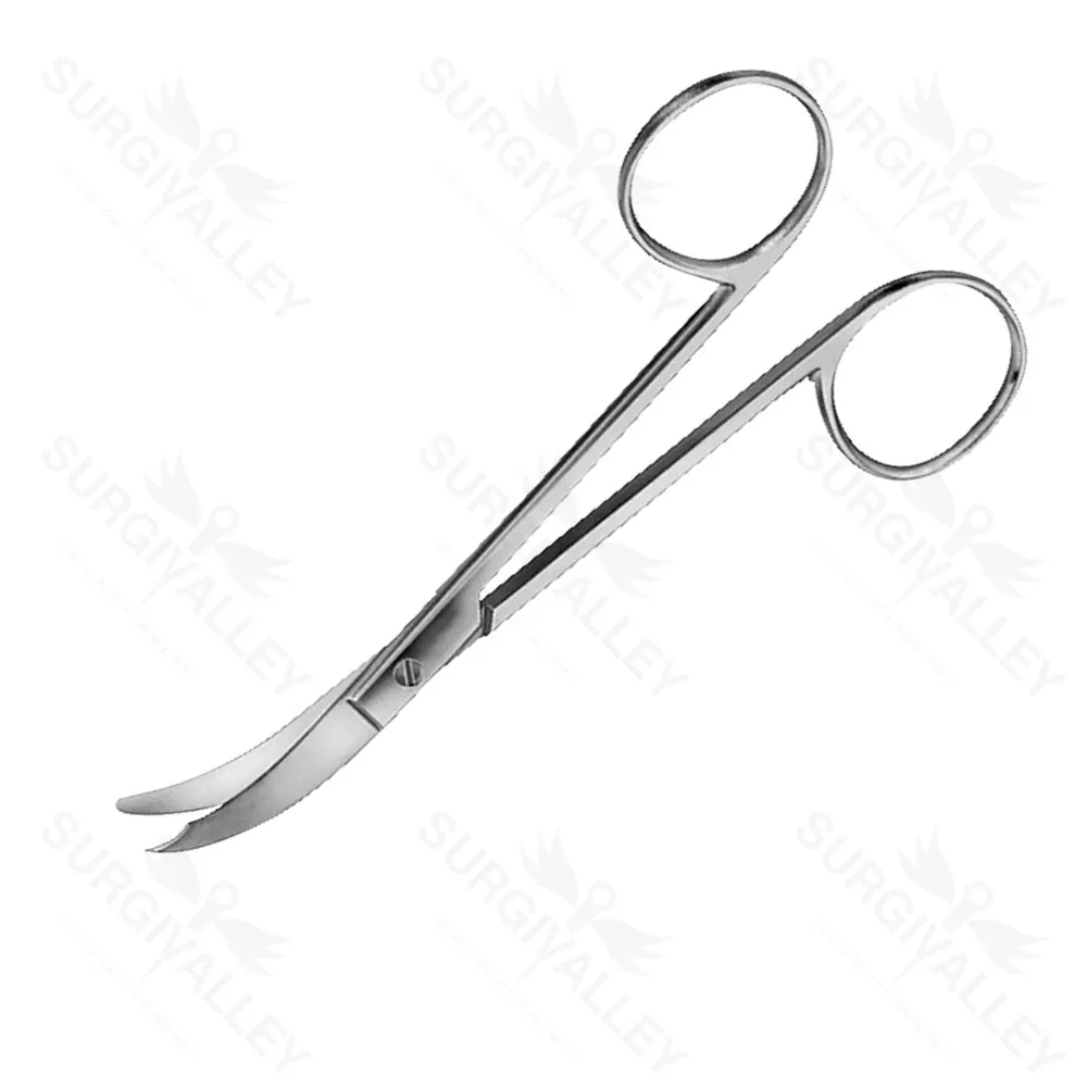 Northbent Ligature Scissors Curved To Side 120 mm Notch Tip Non Sterile Reusable